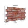 Декоративна ПВХ панель цегла Sticker Wall SW-00001426 960х480х4 мм Коричнево-рожева
