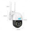 IP камера відеоспостереження P20 v380 APP Wi-Fi 3MP 4G вулична з віддаленим доступом White