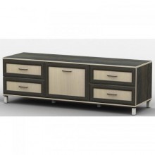 Тумба під телевізор Тиса Мебель ТВ-215 Венге Дуб молочний 44x45x180 см