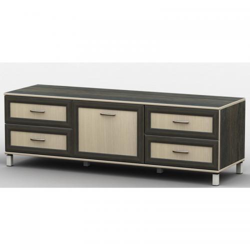 Тумба під телевізор Тиса Мебель ТВ-215 Венге Дуб молочний 44x45x180 см Тумба під телевізор Тиса Мебель ТВ-215 Венге Дуб молочний 44x45x180 см