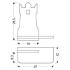 Настінний світильник Candellux Tower 27x28.5 см Коричнево-синій (21-85047)