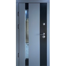 Двері вхідні Ваш Вид Композит Марсель зі стеклопакетом Антрацит 860,960х2050х96 Л/П