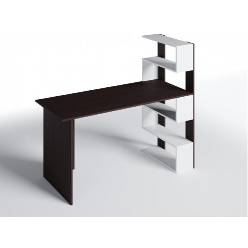 Стіл письмовий Меблева Площа СП-4 141.6х60х123 см Венге + Білий Стіл письмовий Меблева Площа СП-4 141.6х60х123 см Венге + Білий