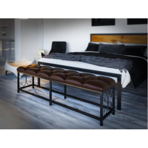 Пуф ліжковий Tenero Спліт 135х37х45 см Чорний/коричневий (1000002165) Пуф ліжковий Tenero Спліт 135х37х45 см Чорний/коричневий (1000002165)