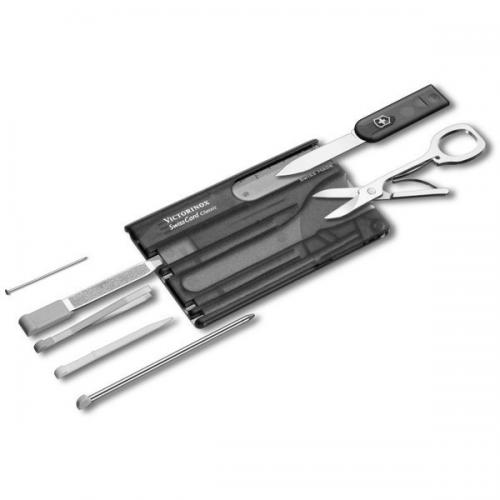 Ніж Victorinox Swisscard Transparent Black блістер (1049-Vx07133.T3B1) Ніж Victorinox Swisscard Transparent Black блістер (1049-Vx07133.T3B1)