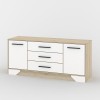 Комод Тиса Мебель 102 Дуб сонома Білий 67x40x152 см