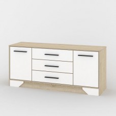 Комод Тиса Мебель 102 Дуб сонома Білий 67x40x152 см