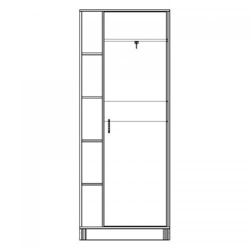 Шафа-Пенал Тиса Мебель ШС-826 Дуб сонома 205x35x80 см Шафа-Пенал Тиса Мебель ШС-826 Дуб сонома 205x35x80 см