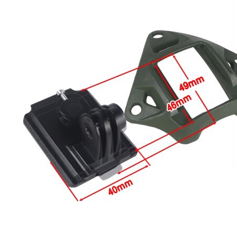 Універсальний NVG адаптер на шолом для кріплення екшн камер або приладів нічного бачення Nectronix M-40U