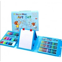 Набір для малювання та творчості з мольбертом у валізці 208 предметів Super Mega Art Set блакитний Набір для малювання та творчості з мольбертом у валізці 208 предметів Super Mega Art Set блакитний