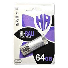 Флеш-накопичувач USB 64GB Hi-Rali Rocket Series Silver (HI-64GBVCSL)