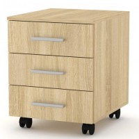 Комод на коліщатках Компаніт МП-3 Дуб сонома 40х49х53 см Комод на коліщатках Компаніт МП-3 Дуб сонома 40х49х53 см