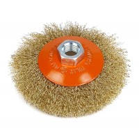 Щітка Polax конусна по металу для УШМ (болгарки) гофрований рифлений дріт М14 100 мм (54-167) Щітка Polax конусна по металу для УШМ (болгарки) гофрований рифлений дріт М14 100 мм (54-167)