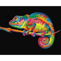Картина за номерами Brushme Райдужний хамелеон GX26199 40х50 см (13041) Картина за номерами Brushme Райдужний хамелеон GX26199 40х50 см (13041)