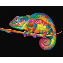 Картина за номерами Brushme Райдужний хамелеон GX26199 40х50 см (13041)