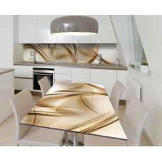 Наклейка 3Д вінілова на стіл Zatarga «Шовковий лоск» 650х1200 мм для будинків, квартир, столів, кав'ярень, кафе