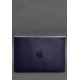 Шкіряний чохол-конверт на магнітах для MacBook 15 дюйм Темно-синій BlankNote