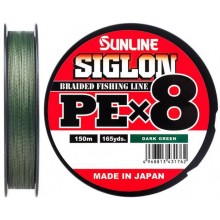 Шнур Sunline Siglon PE х8 150m #0.3/0.094mm 5lb/2.1kg Темно-зелений (1013-1658.09.72)