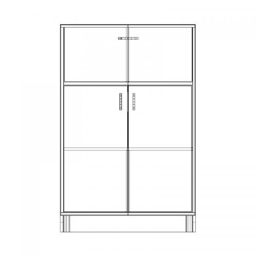 Шафа-Пенал Тиса Мебель ШС-846 Дуб сонома 128x35x80 см Шафа-Пенал Тиса Мебель ШС-846 Дуб сонома 128x35x80 см