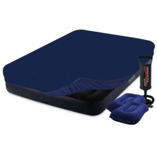 Надувний матрац Intex 64143-3, 152 x 203 x 25 см, з наматрацником-чохлом, двома подушками та ручним насосом. Двомісний