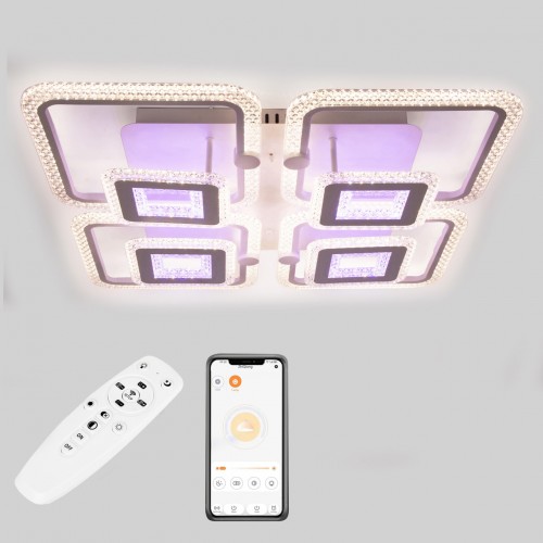 Стельова LED люстра Sunlight 5808/4+4 Білий