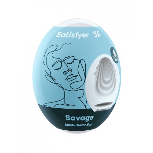 Самосмазывающийся мастурбатор-яйцо Satisfyer Masturbator Egg Single Savage одноразовый не требует смазки в інтернет супермаркеті PbayMarket!
