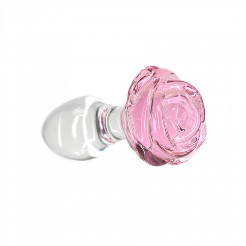 Скляна анальна пробка Pillow Talk Rosy Luxurious Glass Anal Plug, ⌀3,3 см, віброкуля в подарунок в інтернет супермаркеті PbayMarket!