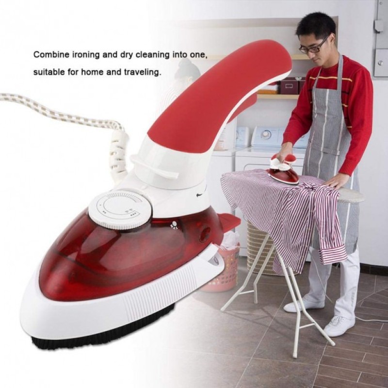 Дорожня міні праска та відпарювач для одягу 2 в 1 Hot Steamer HT-558B з поворотною ручкою 1000 Вт міні відпарювач Червоний