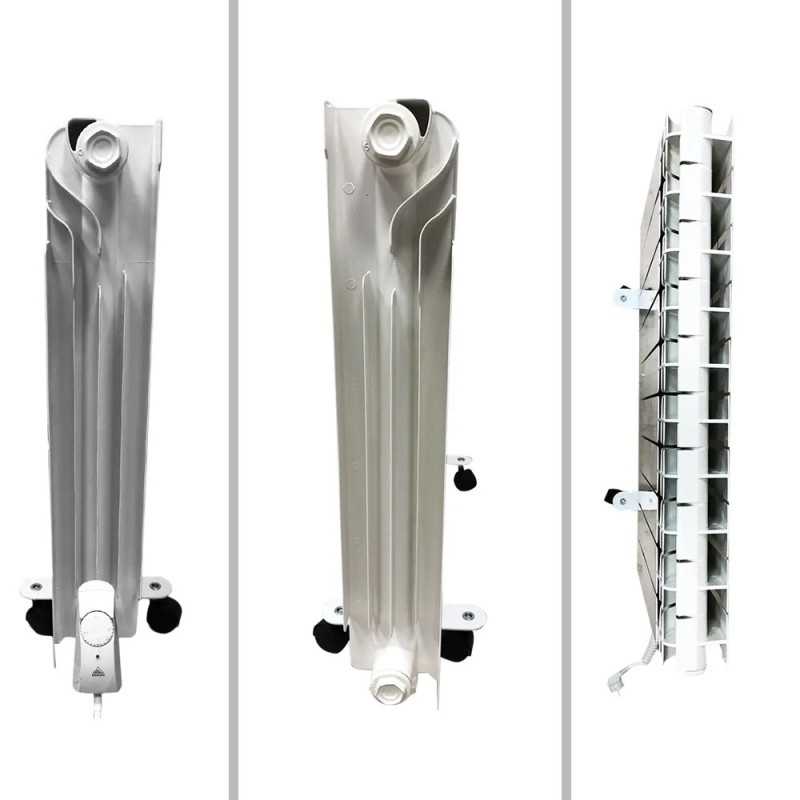 Обігрівач масляний алюмінієвий Gladiator HYBRID HYB-8W 500/100 термостат 1200Вт WiFi компл.роликів