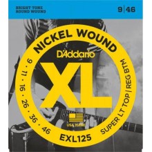 Струни для електрогітари D'Addario EXL125 Super Light Top/Regular Bottom Electric Guitar Strings 9/46