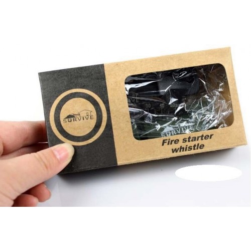 Похідне кресало та свисток EDC Sarver black