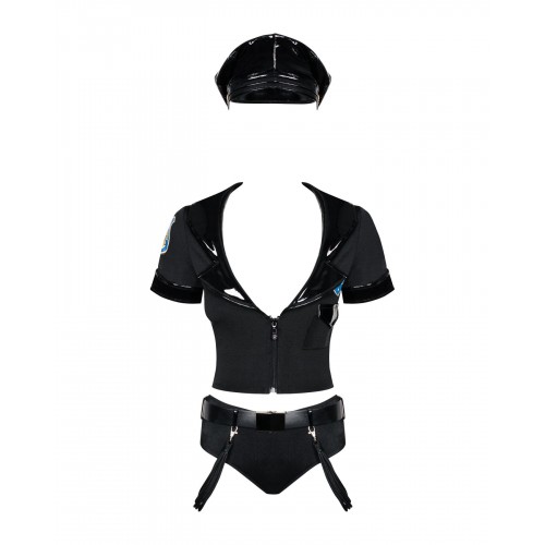 Еротичний костюм поліцейського Obsessive Police set S/M, black, топ, шорти, кепка, пояс, портупея в інтернет супермаркеті PbayMarket!