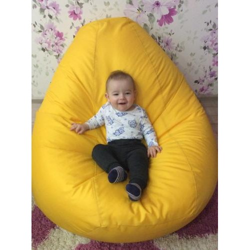 Безкаркасне крісло мішок груша Овал Coolki XXL 90x130 Жовтий (Оксфорд 600D PU) Безкаркасне крісло мішок груша Овал Coolki XXL 90x130 Жовтий (Оксфорд 600D PU)