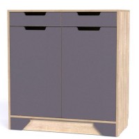 Тумба для взуття Тиса Мебель ТО-122 Дуб сонома Графіт 95.5x90 см Тумба для взуття Тиса Мебель ТО-122 Дуб сонома Графіт 95.5x90 см