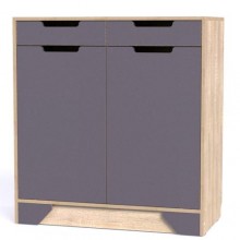 Тумба для взуття Тиса Мебель ТО-122 Дуб сонома Графіт 95.5x90 см