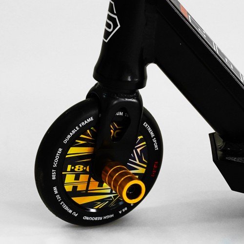 Самокат трюковий Best Scooter Hop Pro HIC-система пеги алюмінієвий диск та дека колеса PU Black (115638)