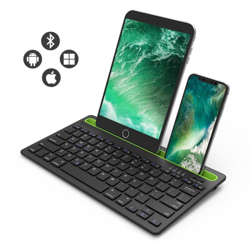 Бездротова двоконтактна клавіатура Bluetooth Sandy Gforse Multi-Device Keyboard BK 230 Black