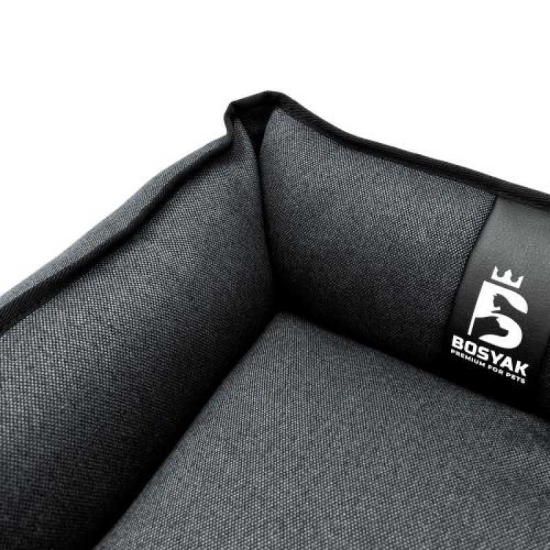 Лежак ліжко для собак та котів EGO Bosyak Рогожка XS 50x45 Сірий (спальне місце для собак та котів)