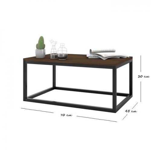 Журнальний столик GoodsMetall у стилі Лофт 700х450х300 ЖС133