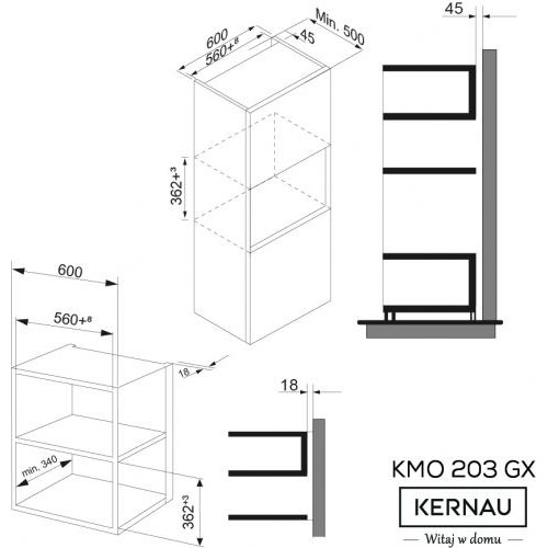 Вбудована мікрохвильова піч Kernau KMO 203 G X в інтернет супермаркеті PbayMarket!