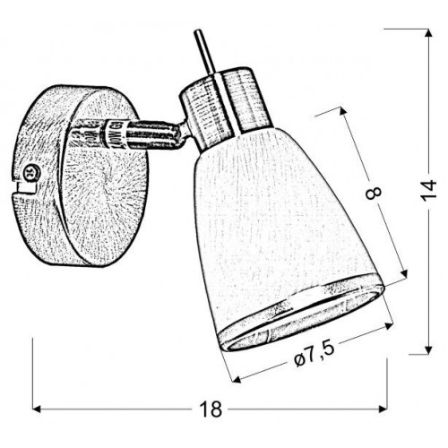 Бра Candellux Regent 18x14 см Латунь (91-70012)