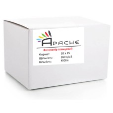 Фотопапір глянець Apache 260 г/м2 10x15 см Білий 4000 шт (10518)