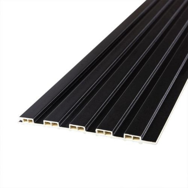 Декоративна стінова рейка Sticker Wall WPC 3000x150x9 мм Антрацит (SW-00001869)