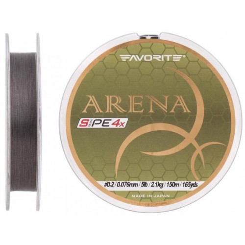 Шнур Favorite Arena PE 4x 150m #0.2/0.076mm 5lb/2.1kg (1013-1693.10.89) Шнур Favorite Arena PE 4x 150m #0.2/0.076mm 5lb/2.1kg (1013-1693.10.89)