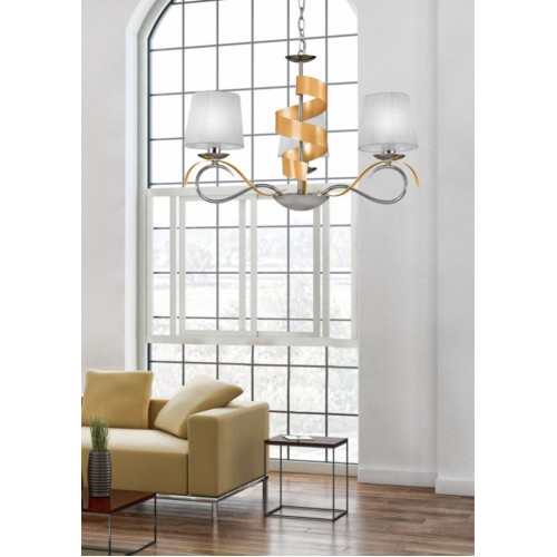 Люстра Candellux Denis 68x100 см Золотисто-сріблястий (33-23421) Люстра Candellux Denis 68x100 см Золотисто-сріблястий (33-23421)