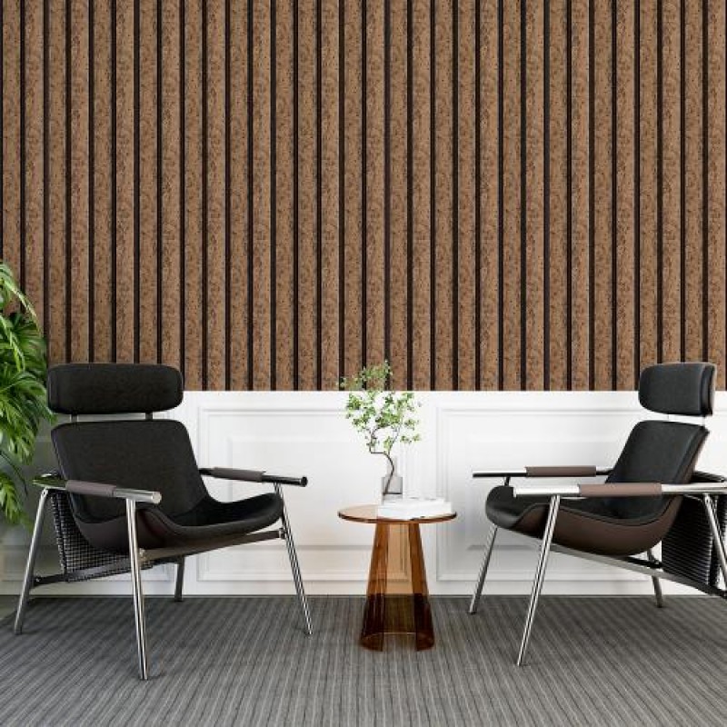 Декоративна стінова рейка Sticker Wall PS Темно-коричневий 2900x120x12 мм (SW-00001754)