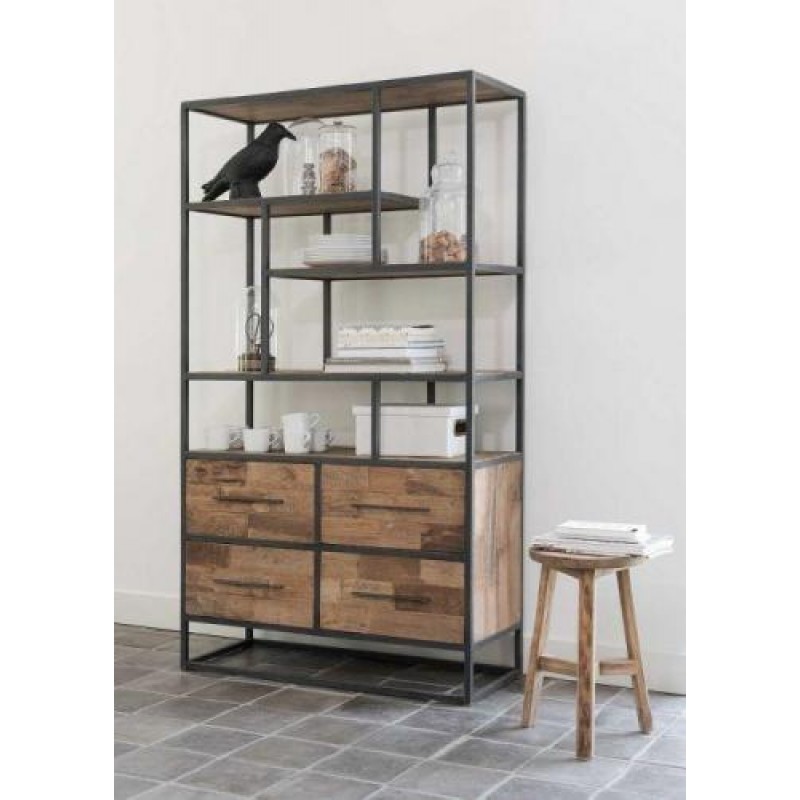 Стелаж для зберігання в стилі Loft NS-1959 1830x1000x400 мм Черный