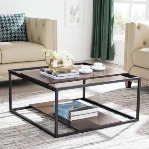 Журнальний столик GoodsMetall у стилі Лофт 850х850х400 ЖС204 Журнальний столик GoodsMetall у стилі Лофт 850х850х400 ЖС204