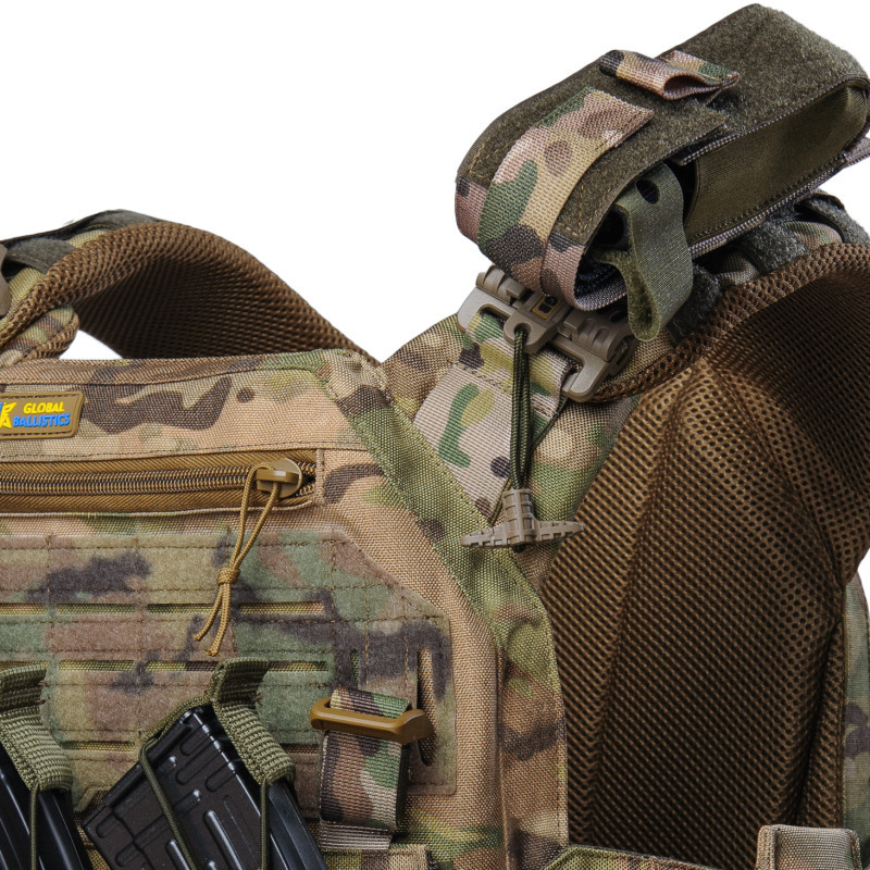 Плитоноска тактична зі швидким скиданням з підсумками No Brand Warmor Gen.3 Pro Max One Size Мультикам (2396567744)