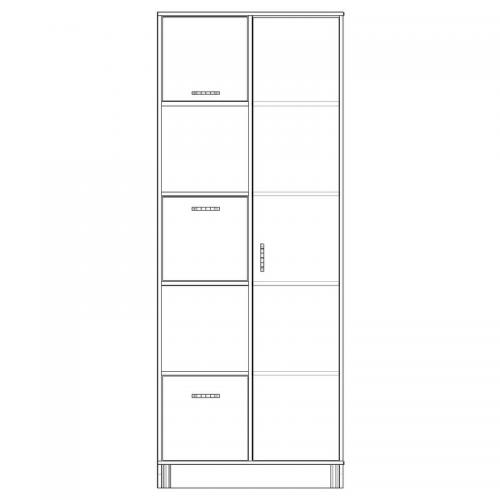 Шафа-Пенал Тиса Мебель ШС-812 Дуб сонома 205x35x80 см Шафа-Пенал Тиса Мебель ШС-812 Дуб сонома 205x35x80 см